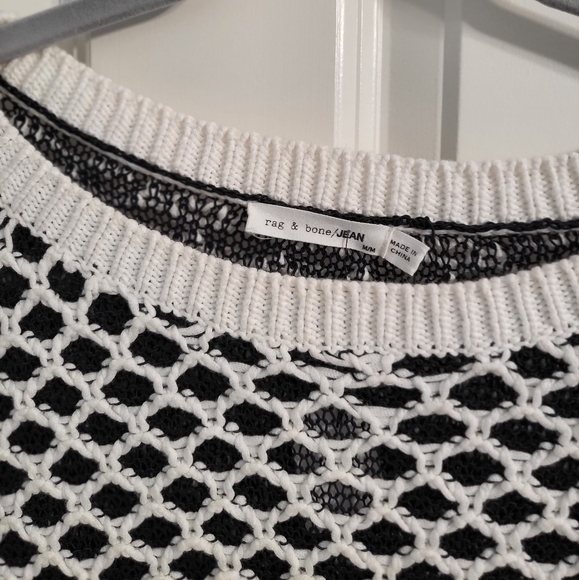 Rag & Bones Jean Tayn Croshet Mesh Tank Sweater - Picture 4 of 9